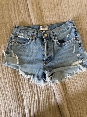 AGOLDE PARKER Denim Cutoff Short